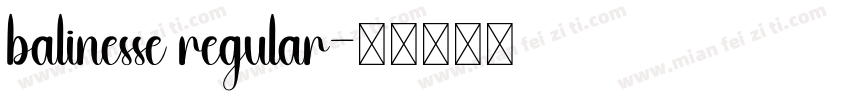 balinesse regular字体转换